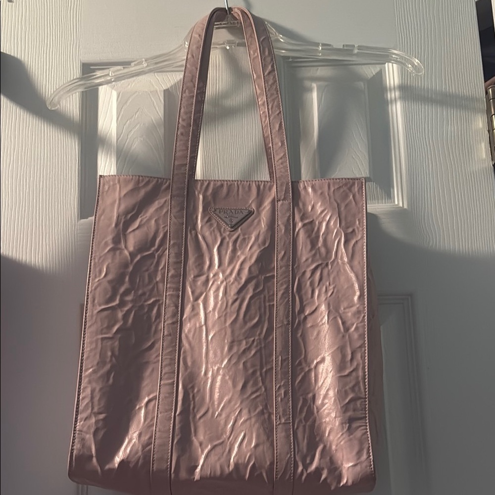 - Prada Pink Quilted Tote Bag with Elegant Design